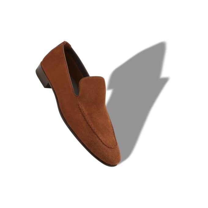 TRURO Brown Suede Loafers