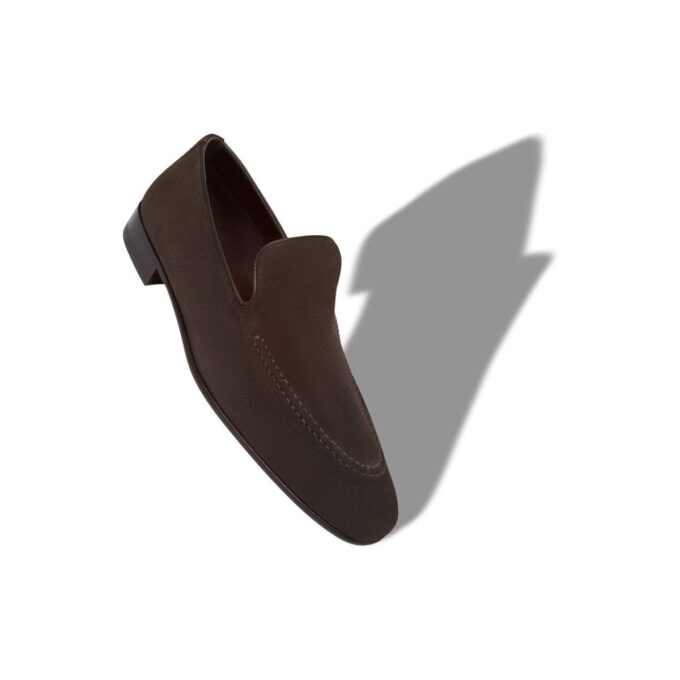TRURO Dark Brown Suede Loafers