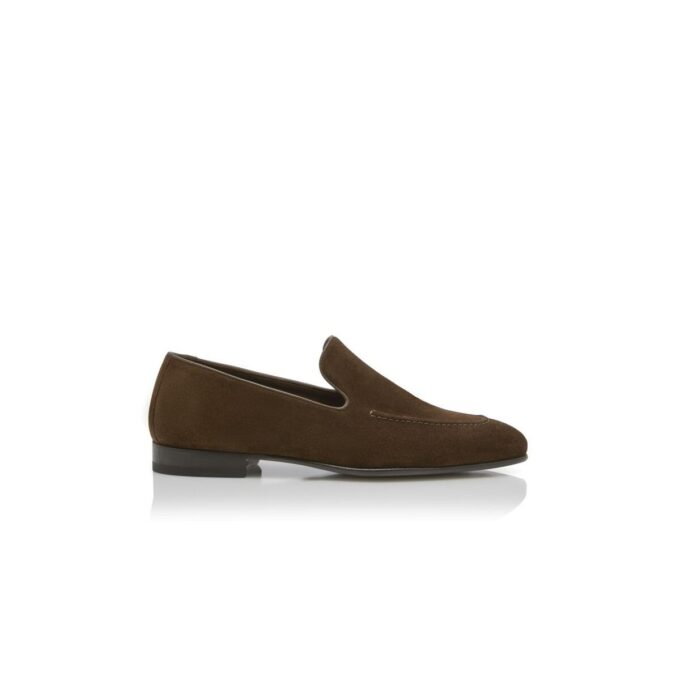 TRURO Dark Brown Suede Loafers