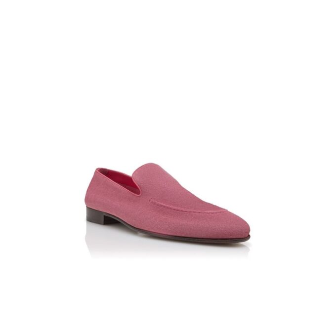 TRURO Dark Pink Suede Loafers