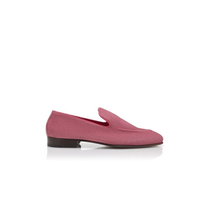 TRURO Dark Pink Suede Loafers