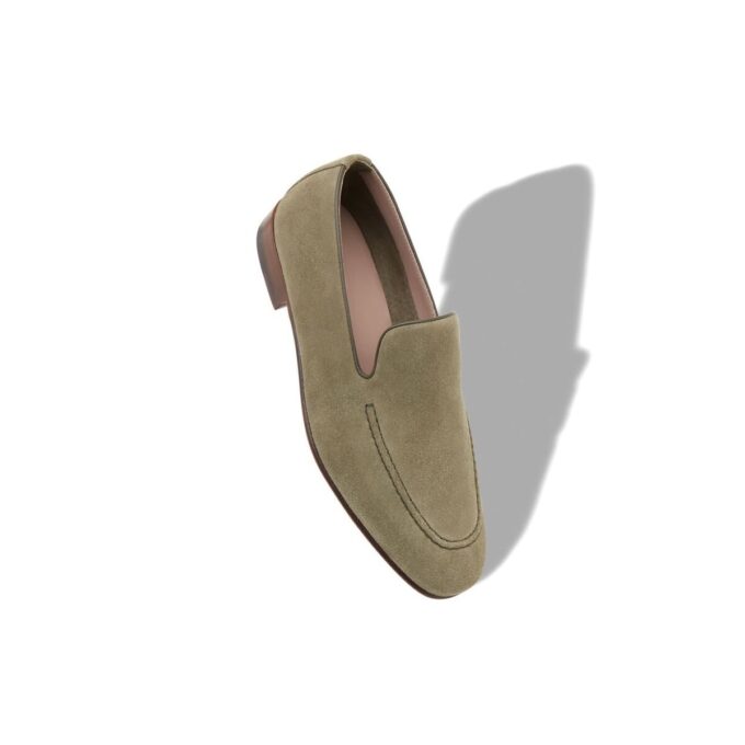 TRURO Khaki Suede Loafers