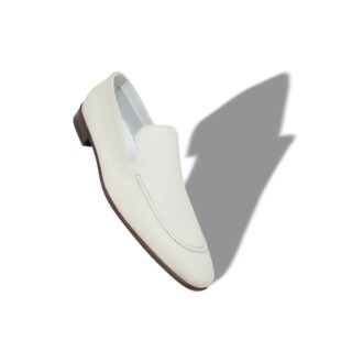 TRURO White Calf Leather Loafers