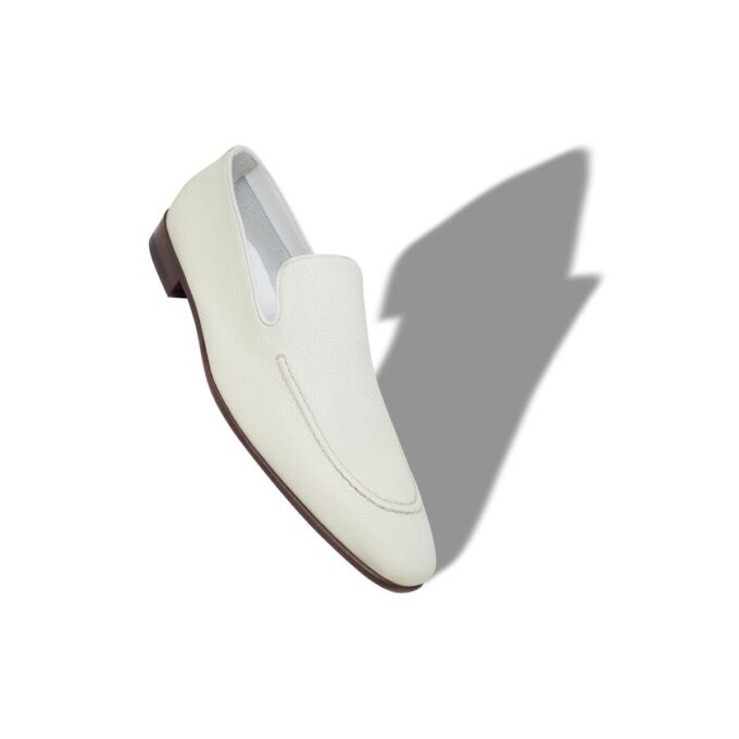 TRURO White Calf Leather Loafers