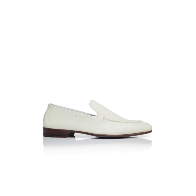 TRURO White Calf Leather Loafers