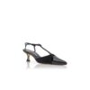 TURGIMOD Black Nappa Leather T-Bar Pumps