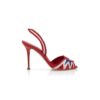 UCIA Red, White and Blue Nappa Leather Slingback Sandals