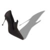 VALMONT Black Satin Instep Detail Pumps