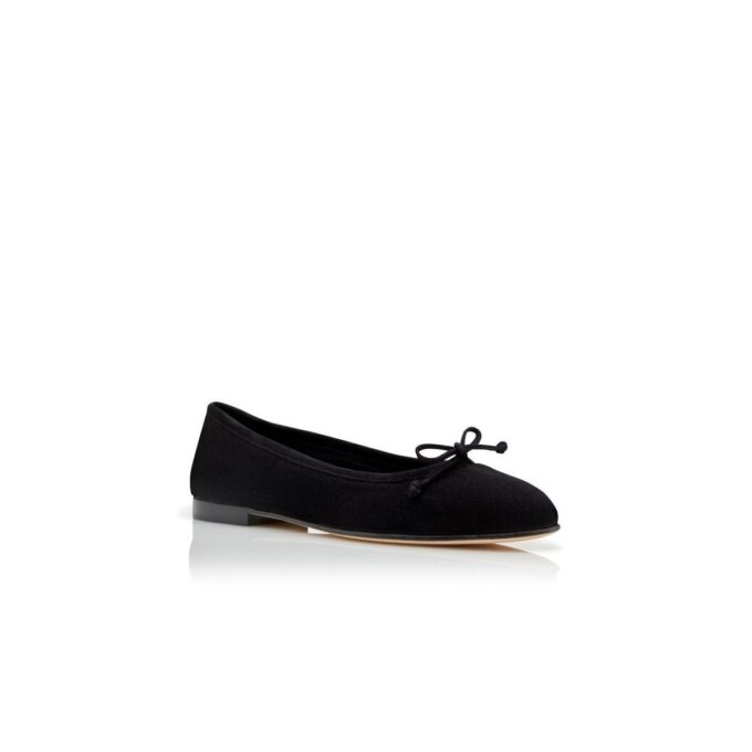 VERALLI Black Suede Ballerina Flats