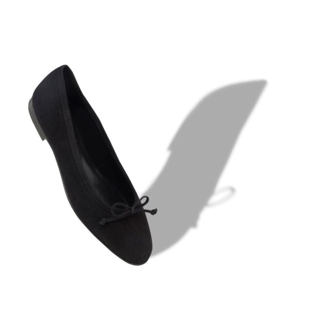 VERALLI Black Suede Ballerina Flats