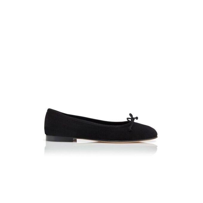 VERALLI Black Suede Ballerina Flats