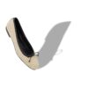 VERALLI Light Beige and Black Rafia Ballerina Flats