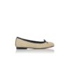 VERALLI Light Beige and Black Rafia Ballerina Flats