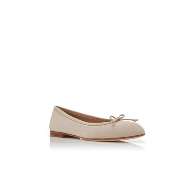 VERALLI Light Beige Suede Ballerina Flats