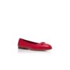 VERALLI Red Nappa Leather Ballerina Flats