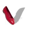 VERALLI Red Nappa Leather Ballerina Flats