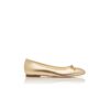 VERALLIM Gold Nappa Leather Ballerina Flats