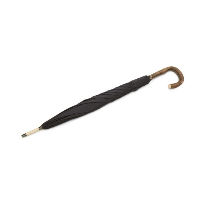 VERSAILLES SUNBURST Black Sunburst Print Solid Stick Umbrella