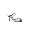 VERSARI Black and White Nappa Leather Mules