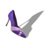 VIERAPUMP Purple Satin Pleated Detail Pumps
