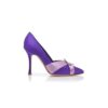 VIERAPUMP Purple Satin Pleated Detail Pumps