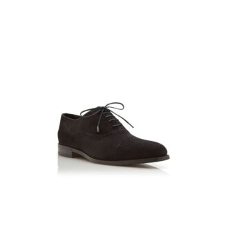 WITNEY Black Suede Cap Toe Oxfords