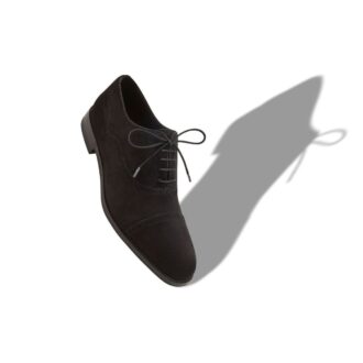 WITNEY Black Suede Cap Toe Oxfords