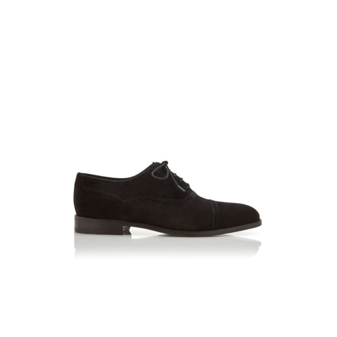 WITNEY Black Suede Cap Toe Oxfords