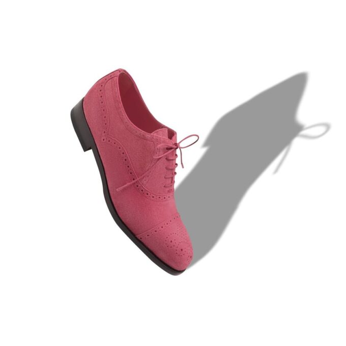 WITNEY Dark Pink Suede Cap Toe Oxfords