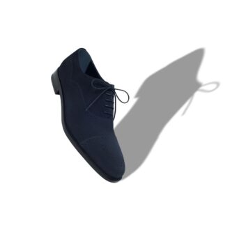 WITNEY Navy Blue Suede Cap Toe Oxfords